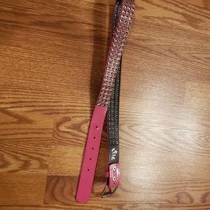 Hot pink studded belt